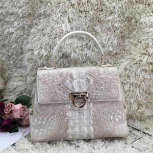 Quality Authentic Crocodile Skin Lady White Purse Genuine Alligator Leather Women Single Shoulder Bag Female Three-way Handbag wholesale