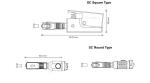 Square FC Bare Fiber Optic Adaptor Ftth Fiber Optic Components