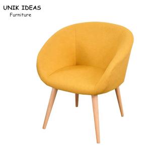 Quality Wooden Sofa Single Seater Armchair Linen Fabric Classic Durable Upholstered wholesale