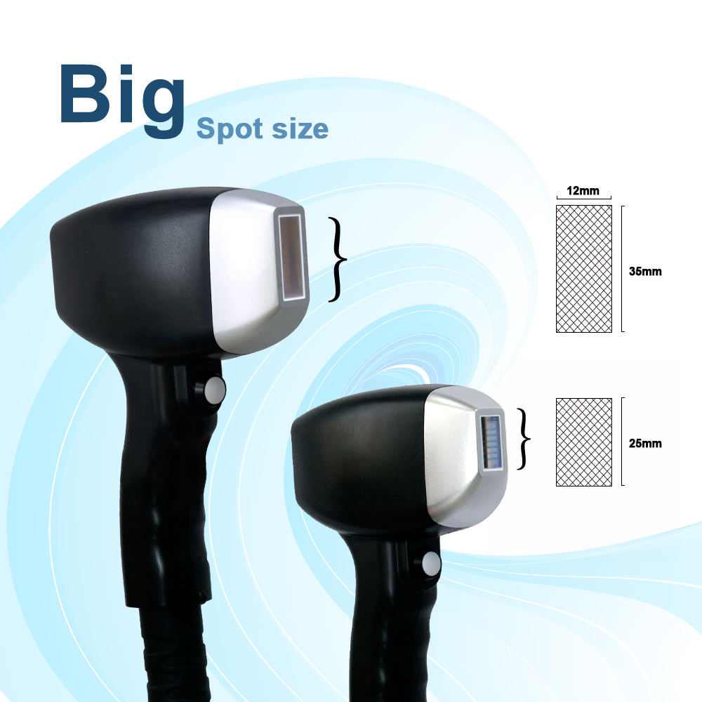 Professional 1800W Laser Diode 808nm Hair Removal Machine with Exchangeable Spot Size