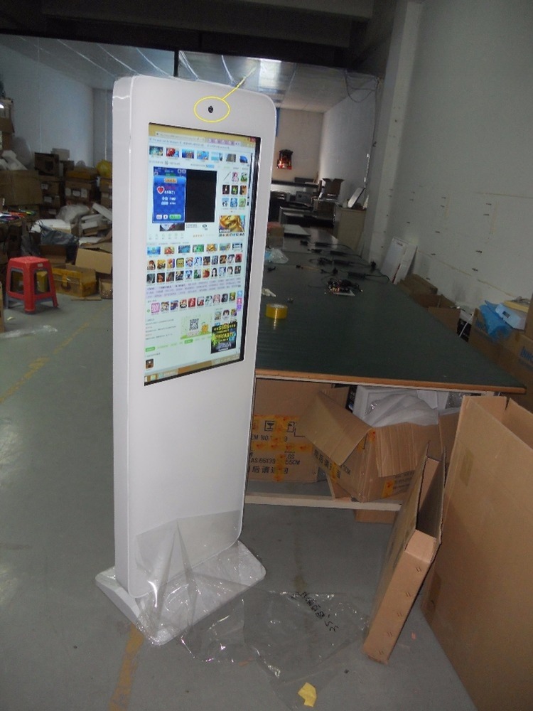Ground stand 55" inch UHD 4K LCD All-in-one touchscreen computer kiosk self-service information station