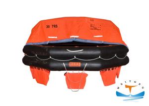 Quality Waterproof Marine Life Raft 30 Person For Sea Sailing Vessel 43m Max. Stowage Height wholesale