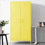 1.0mm Steel Storage Cabinet Bedroom Clothes 2 Door Metal Wardrobe