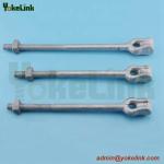 Hot dipped galvanized angled thimble eye bolt