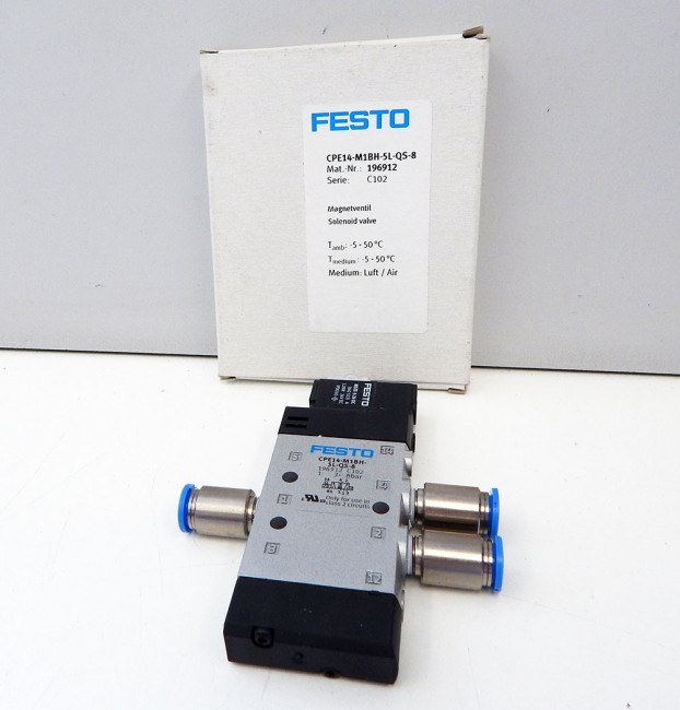 Festo CPE14-M1BH-5L-QS-8 Magnet Valve Unused/OVP with Electrical Actuation
