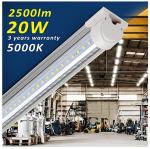 2ft 20W 2500LM 5000K T8 LED Light Fixture Ceiling And Utility Shop Light