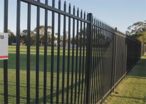 Quality Black powder coated security backyard metal steel picket fence wholesale