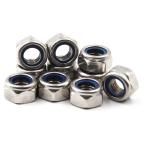 304 Stainless Steel Metric Hex Lock Nut M5 Nylon Insert for DIN Standard and