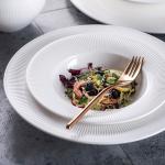 Savall Embossed White Porcelain Dinnerware Sets For Restaurant Weddings