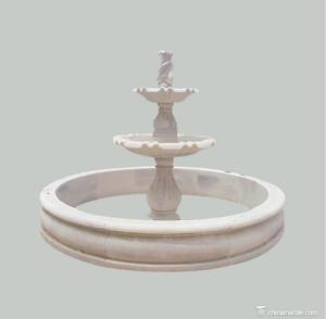 Quality 3 tier outdoor garden marble water fountain stone pool wholesale