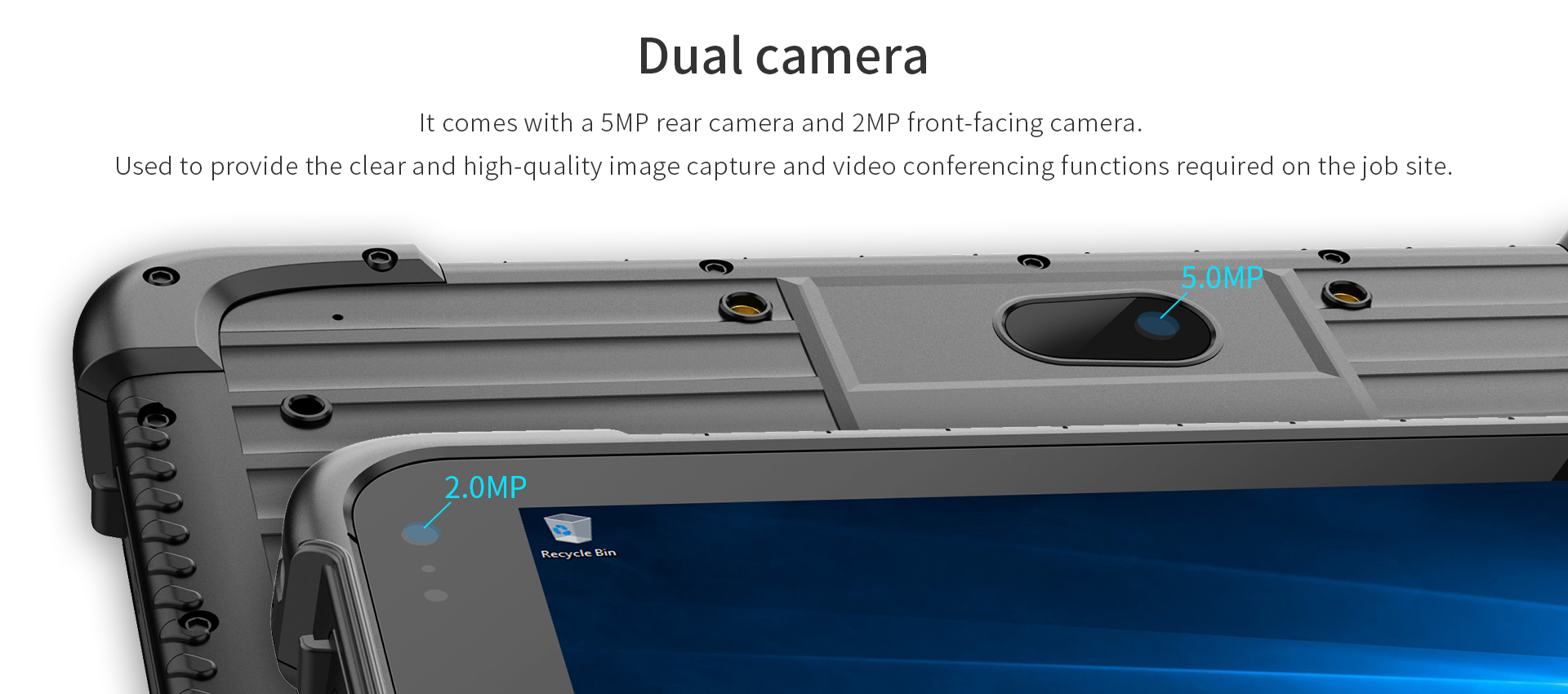 Rugged Tablet with 1D/2D Data Collection ODM/OEM Win Mil-Std-810H IP67 Waterproof 4G LTE