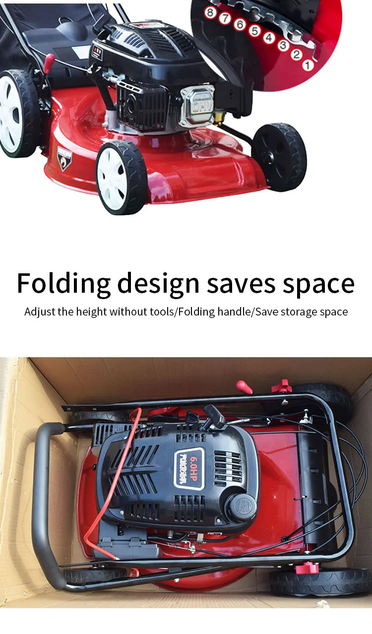 4000W Agricultural Farm Machinery 4 Wheel Hand Propelled Lawn Mower