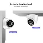 Cctv System Hd 4mp Monitor Motion Tracking Audible light Alarm Dome Camera Audio