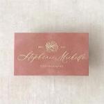 Pink Gold Foil Wedding Thank You Cards Stickers Small Business Packaging Card
