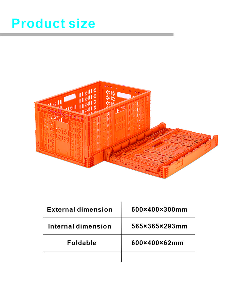 Foldable Plastic Vegetable Crate Convenient Storage Solution for Fruits and Vegetables
