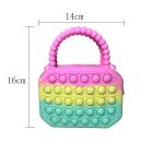 Silicone Children Cartoon Mini Kids Bubble Toy Crossbody Pop It Purse for Girls