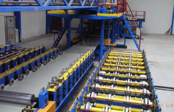 Cheap Wall Roof Panel Roll Forming PU Sandwich Panel Line for sale