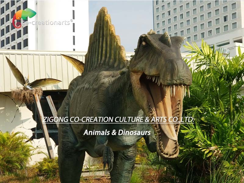 Realistic Animatronic Dinosaur Jurassic Park Spinosaurus Animatronic Simulation Color