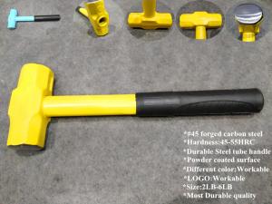 Quality 2LB-20LB Forged Steel Sledge Hammer with colored steel handle (XL0124-1) wholesale