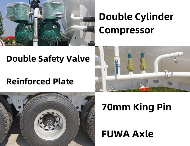 TITAN 3 Axle 42CBM Cement Bulker Cement Prices  Bulker Cement Tanker for Sale