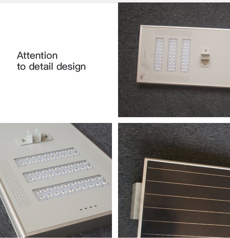 High quality outdoor country road lighting ip65 smd 60W integrated all in one led solar street light
