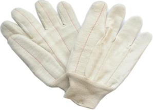 Quality Cotton Canvas Heat Protection Gloves gardening product warehouse work Single Layer Design With Knit Wrist Cuff wholesale