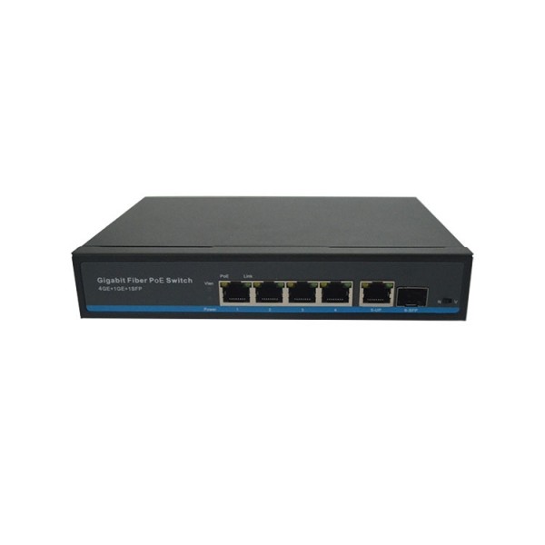 4 Port Fiber Optic POE Switch 12G Smart Poe Switch For Hikvision Camera
