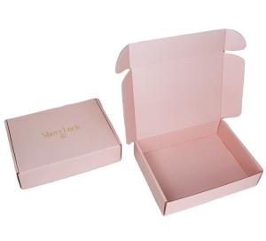 China Pink Red Corrugated Mailer Box Custom Printed  For Shoes Clothing on sale