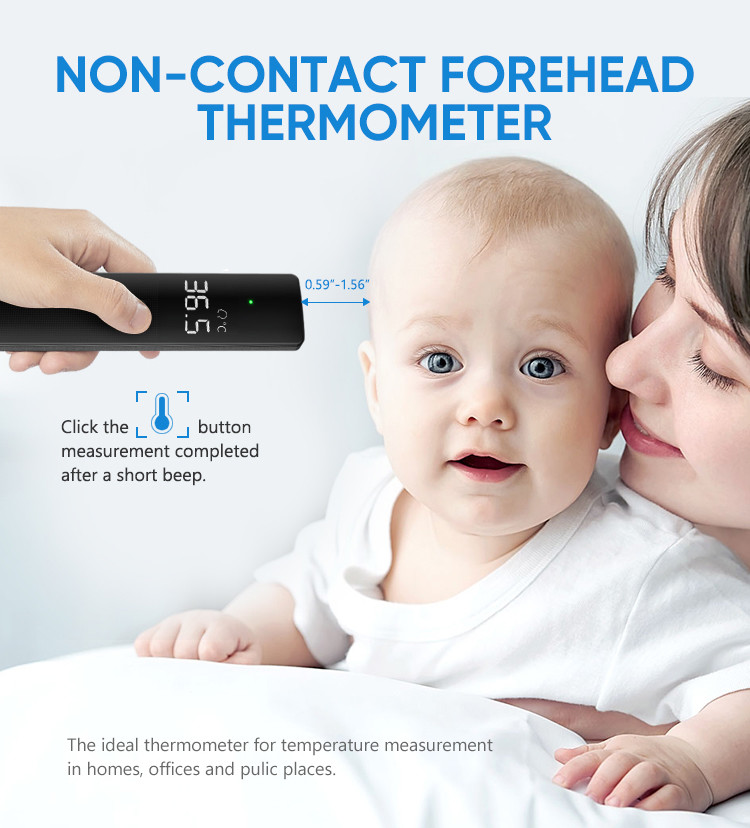 Medical Non Contact Human Body Fever IR Kids Ear Forehead Infrared Laser Digital Thermometer For Adults And Children