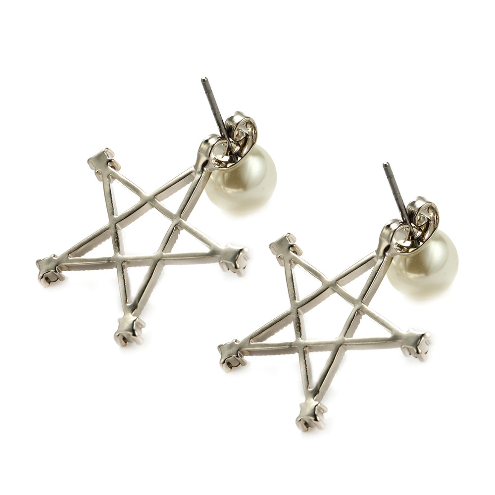 Wholesale Korean Cheap Star Pearl Stud Earrings Body Piercing Jewelry