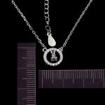 Cubic Zirconia 925 Sterling Silver Heart Necklace , Personalized 925 Silver