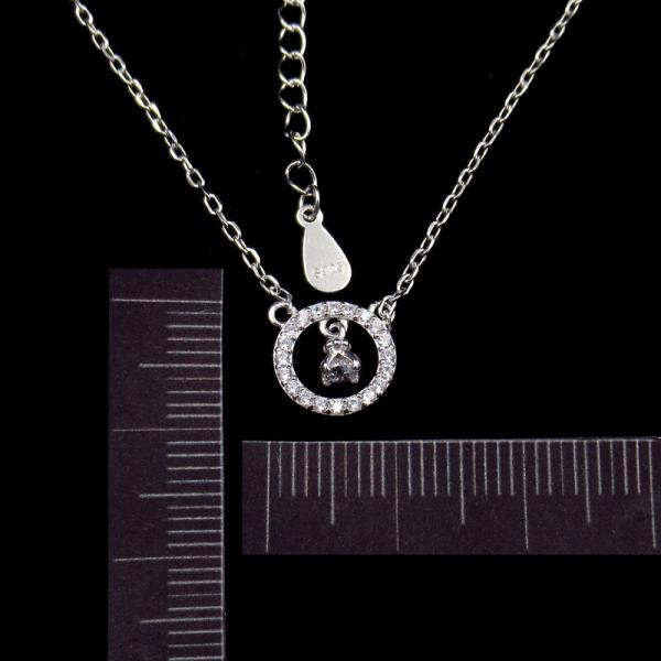 Cubic Zirconia 925 Sterling Silver Heart Necklace , Personalized 925 Silver