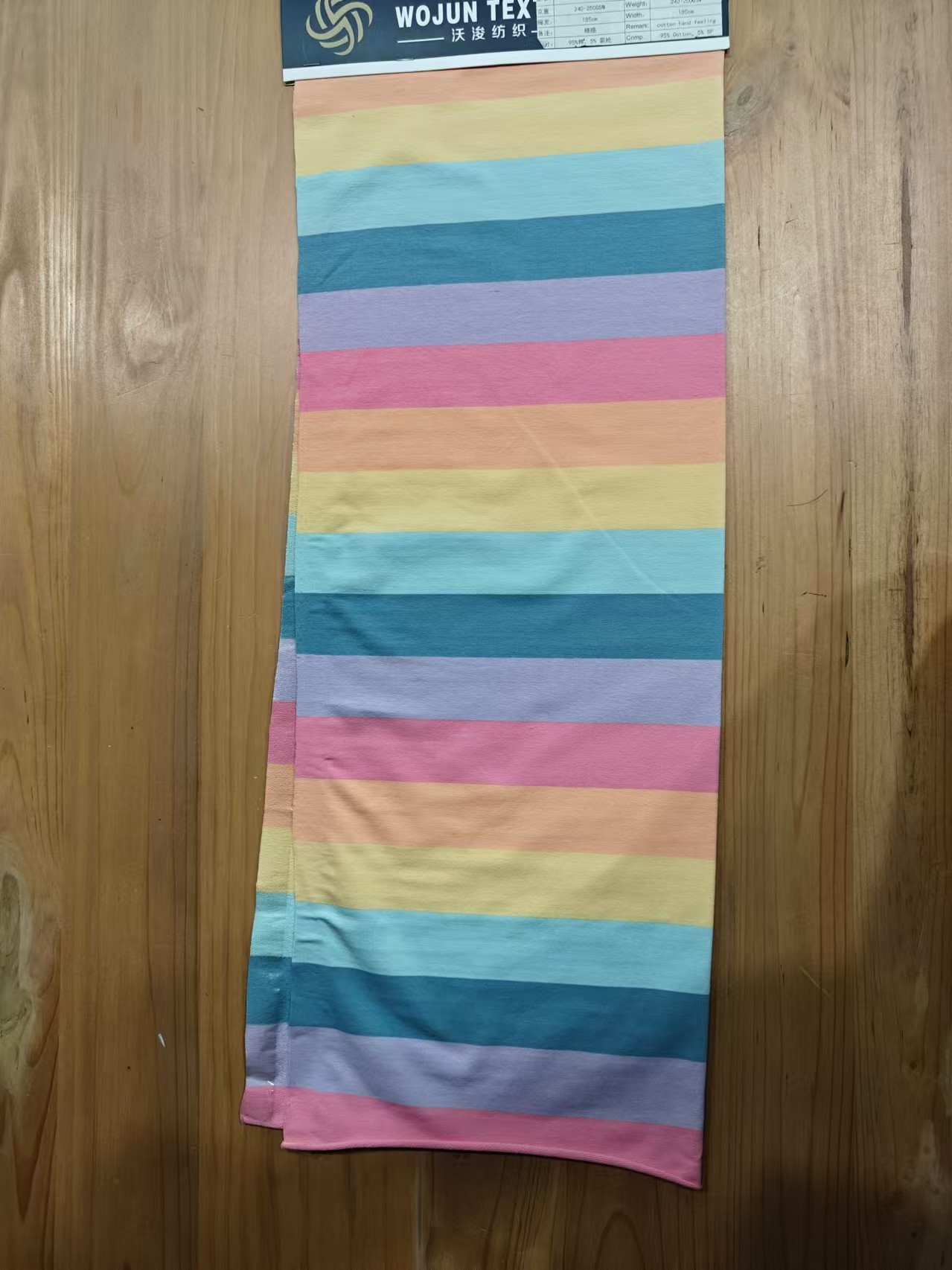 Natural And Breathable And Durable Elastic Striped Material Fabric For T-Shirt