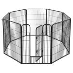 Firm Frame Sturdy Steel Dog Cage , Stainless Steel Cat Cage L Shaped Latch