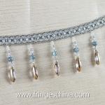Handmade fashionable chain beads lace tassels fringes for curtain/sofa/pillow
