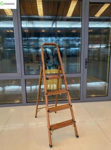 Quality 1.1mm Wooden Aluminum Ladder 250mm Pedal 2-9 Steps wholesale
