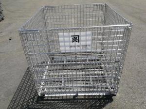 Quality Foldable Metal Mesh Storage Cages / Mobile Storage Cage Q235 Material wholesale