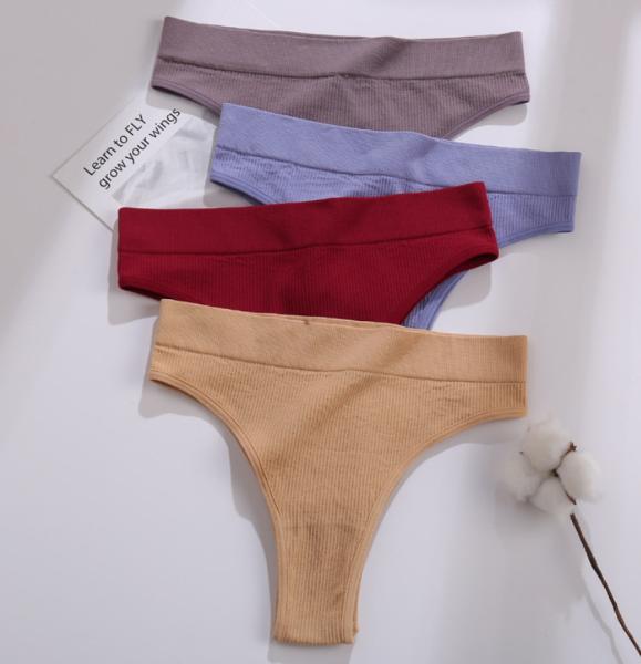 Seamless G String Low Rise Sexy Underwear Thong Panties Female Underpants Solid