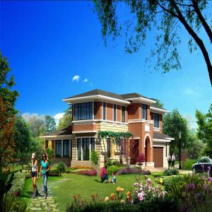 Quality Modern Prefabricated House Villa , Eco Friendly Steel Structure Villa wholesale