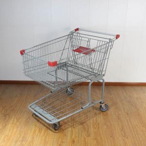 Quality American Style Shopping Trolley 175L Customizable Large Supermarket Grocery Store Foldable Child Seat wholesale