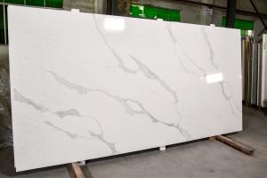 Quality Engineered White Quartz Slab Prefabricated Kitchen Countertops wholesale