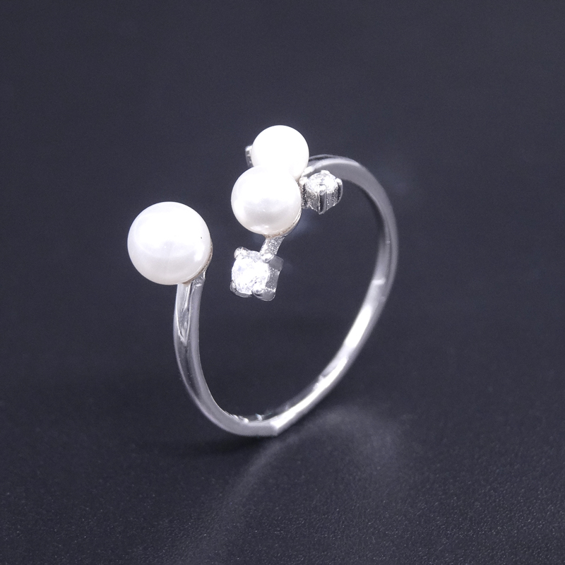 Sample Silver Pearl Ring 925 Sterling / Imperial Crown Natural Pearl Ring Jewelry