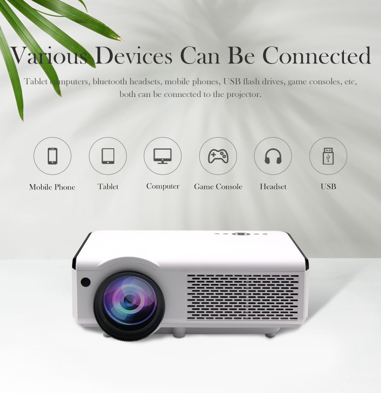 Android WIFI Beamer LCD HD 4K Theater Projector Home Education Business