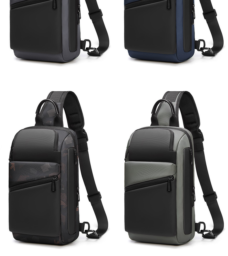 MingLu New Multifunction Crossbody Men Bags Style Shoulder Bag Men Sling Single Chest Bag for Outdoor