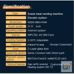 Drink Meal Cooked Snack Food Vending Machine 1202 Capacity
