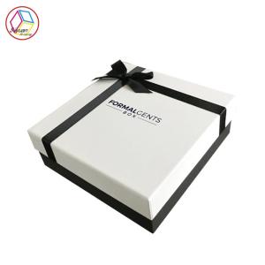 Quality Recyclable Fancy Paper Gift Box / Plain White Gift Box With Bowknot wholesale