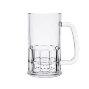 Quality Shatterproof Plastic Beer Glasses With Handle 12oz Plastic Beer Stein Unbreakable wholesale