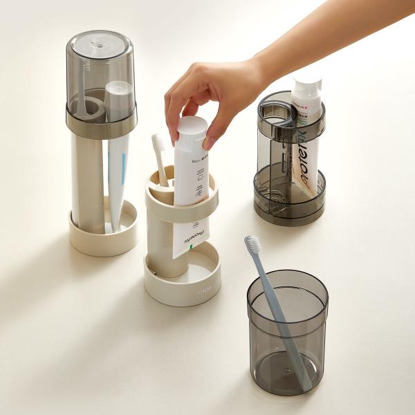 Toothbrush Holder Stand with Cover Cup Height Adjustable Electric Toothbrush