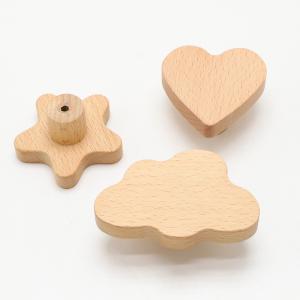 Quality Wooden Star Moon Furniture Knobs Pulls Drawer Knobs For Children Room wholesale