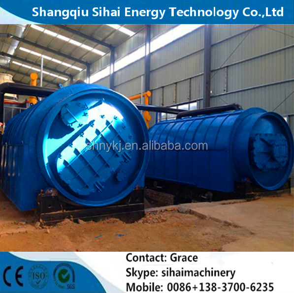 Energy Mining 12 Tons Scrap Tire Pyrolysis Plant Q245R Boiler Steel Reactor Material